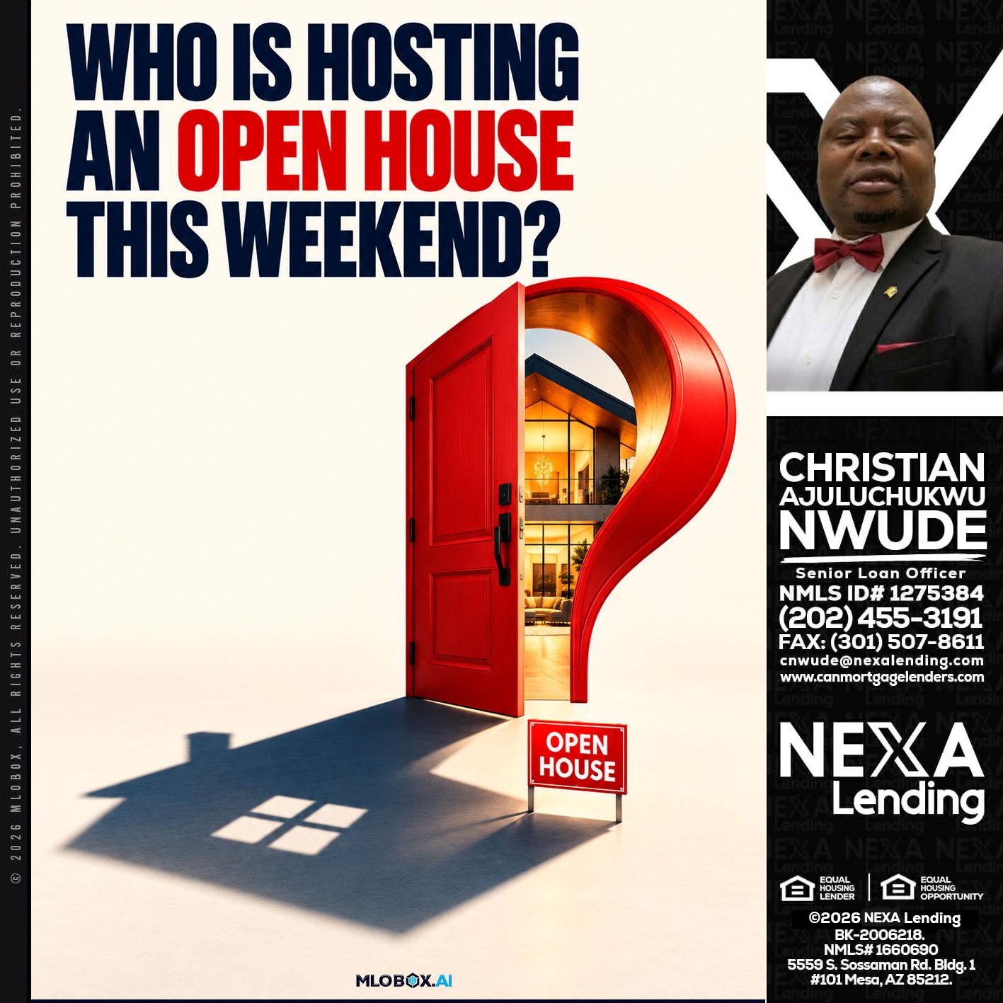 who is hosting - Christian AJuluchukwu Nwude -Senior Loan Officer