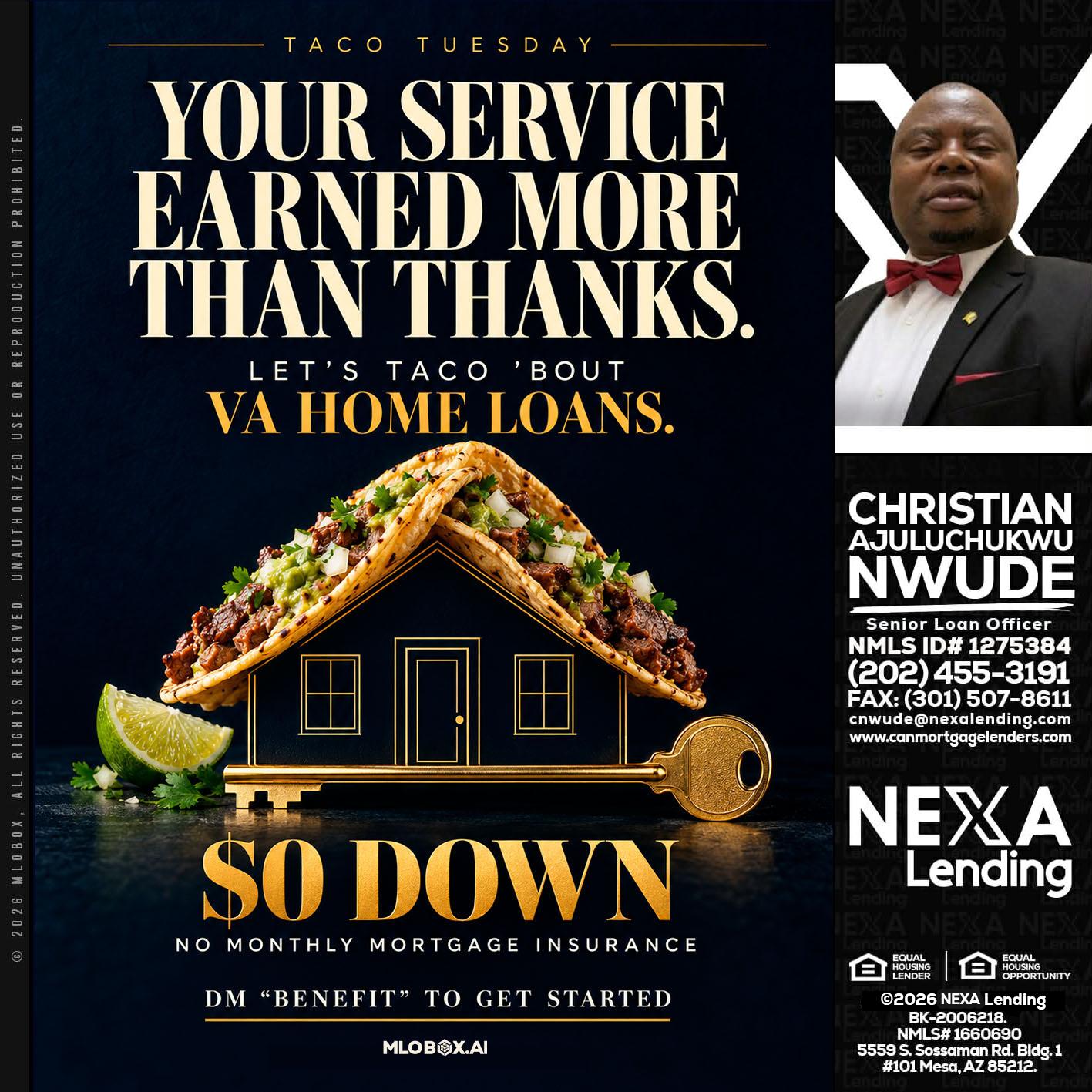 TACO TUESDAY - Christian AJuluchukwu Nwude -Senior Loan Officer