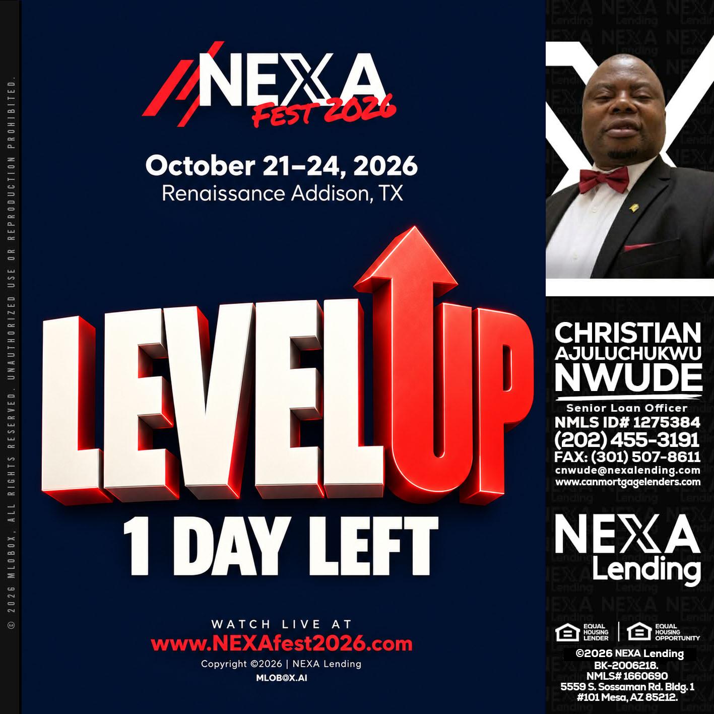 LEVEL UP - Christian AJuluchukwu Nwude -Senior Loan Officer
