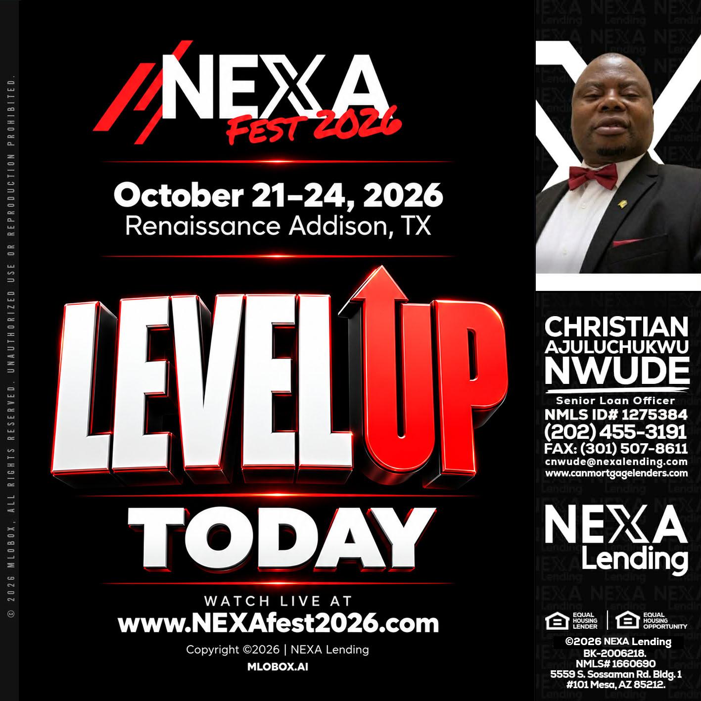 LEVEL UP TODAY - Christian AJuluchukwu Nwude -Senior Loan Officer