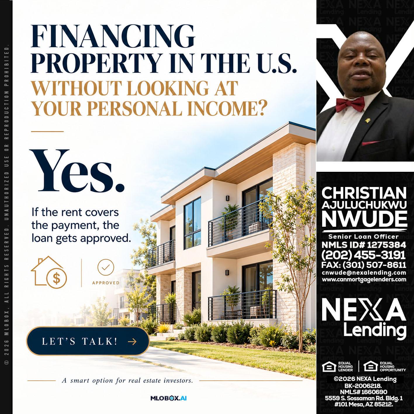 FINANCING - Christian AJuluchukwu Nwude -Senior Loan Officer