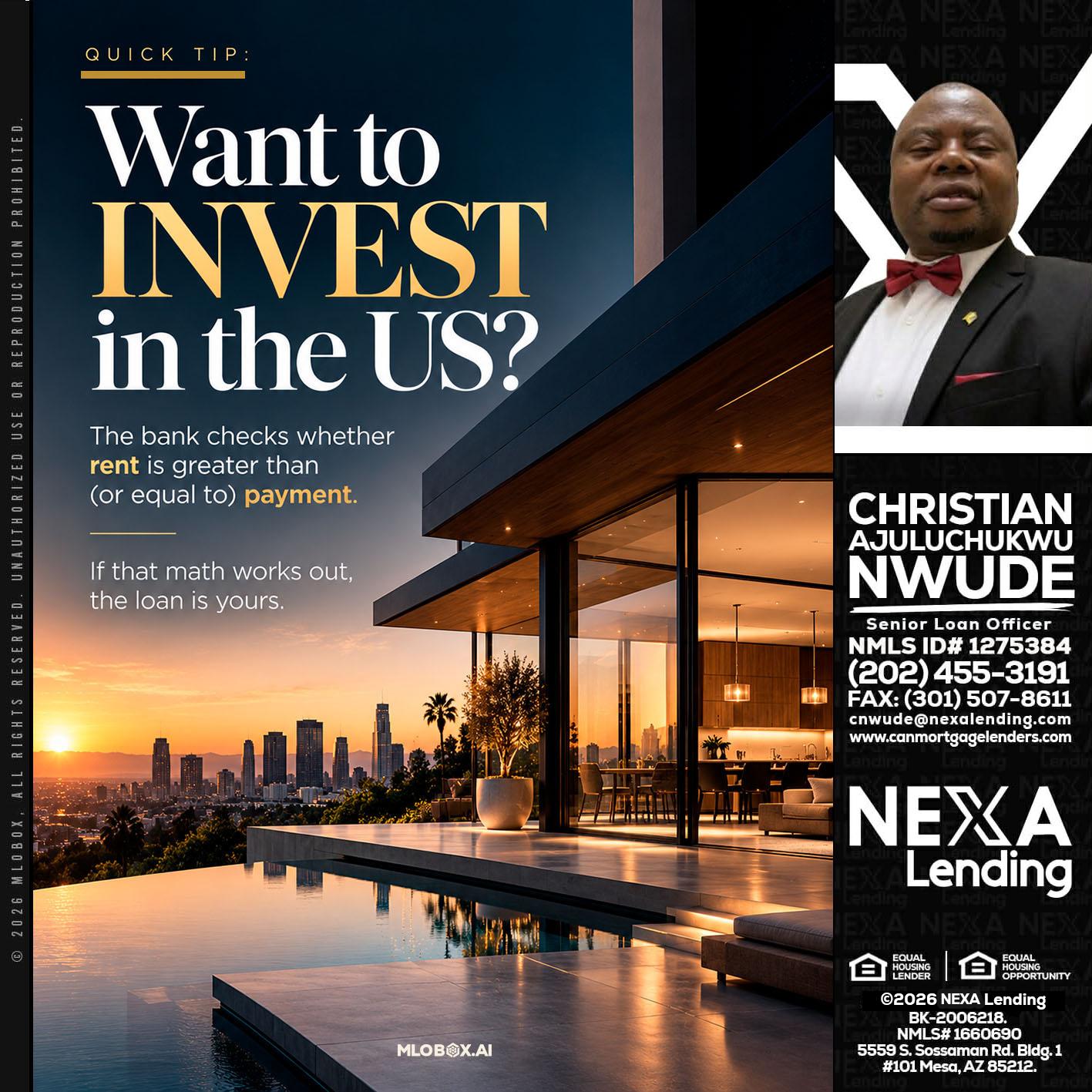 QUICK TIP - Christian AJuluchukwu Nwude -Senior Loan Officer